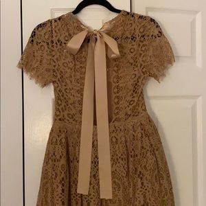 ASOS nude lace midi dress